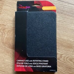 New in box black canvas case with rotating stand for iPad mini